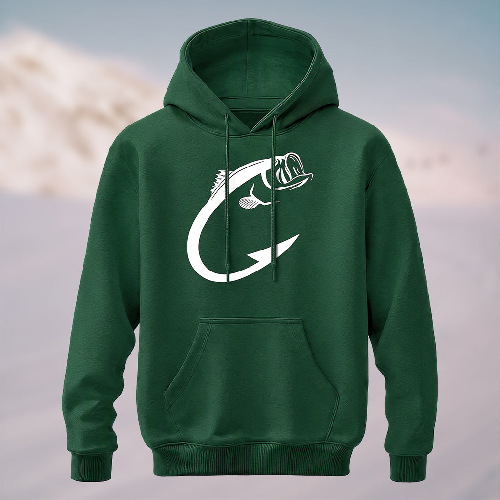 Cotton Made Creative Fish Shaped Hook Print Hoodie