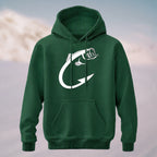 Cotton Made Creative Fish Shaped Hook Print Hoodie