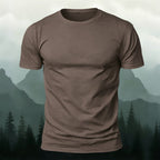 Custom Print Solid Color Short Sleeve Cotton T-shirt