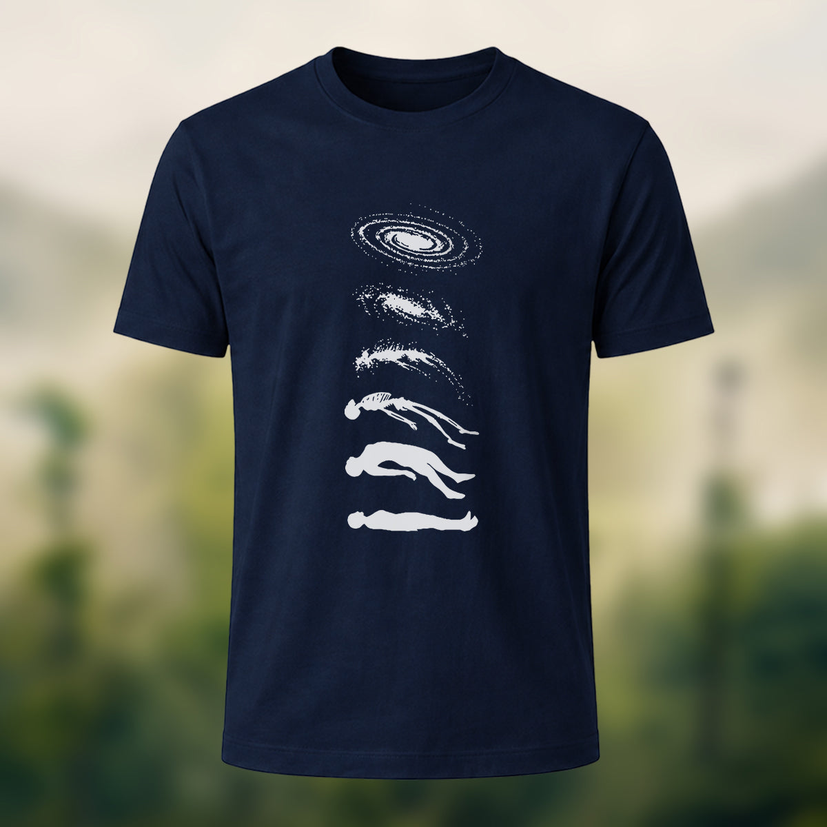 Creative Space Human Evolution Combed Cotton T-Shirt