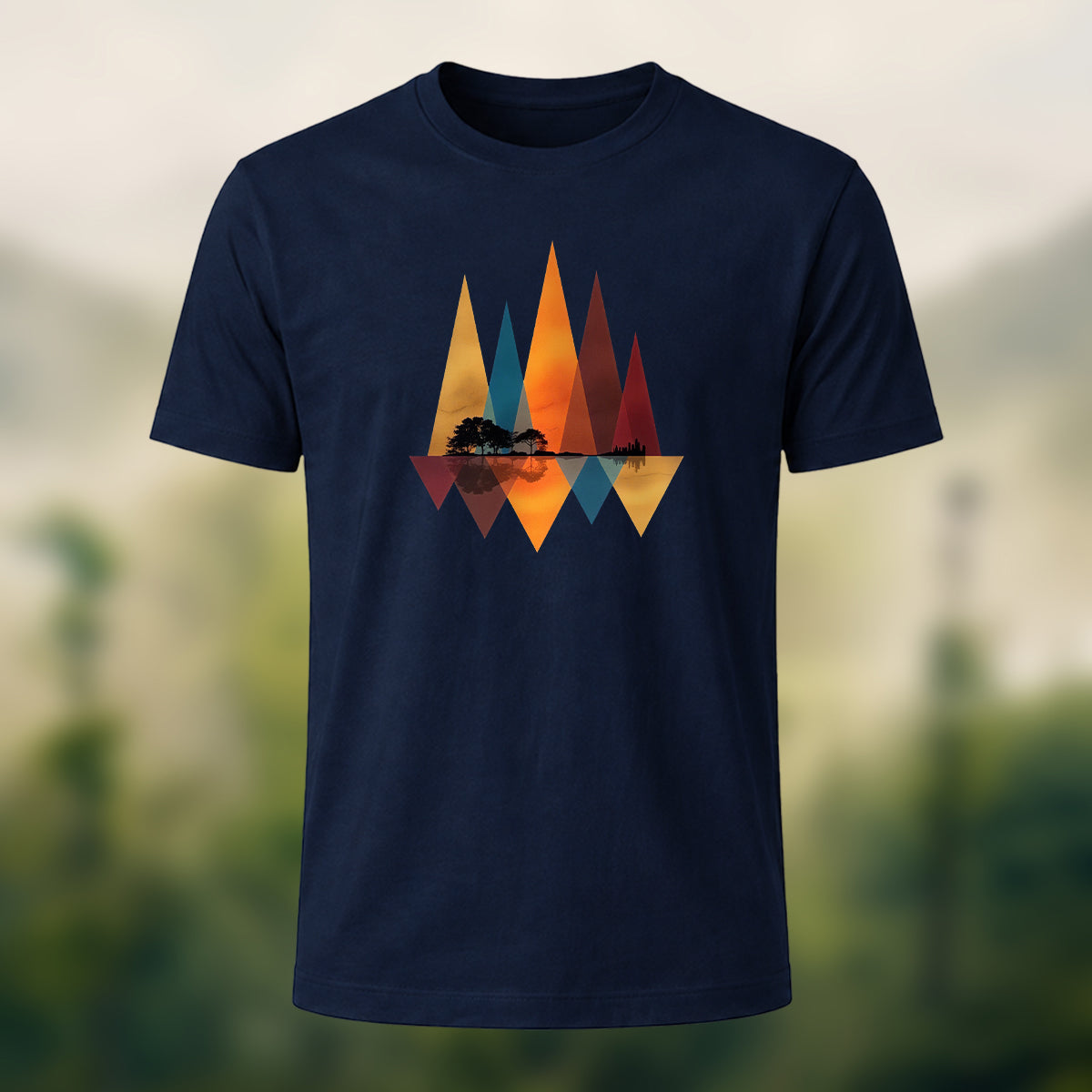 Art Forest Print Casual Cotton T-Shirt