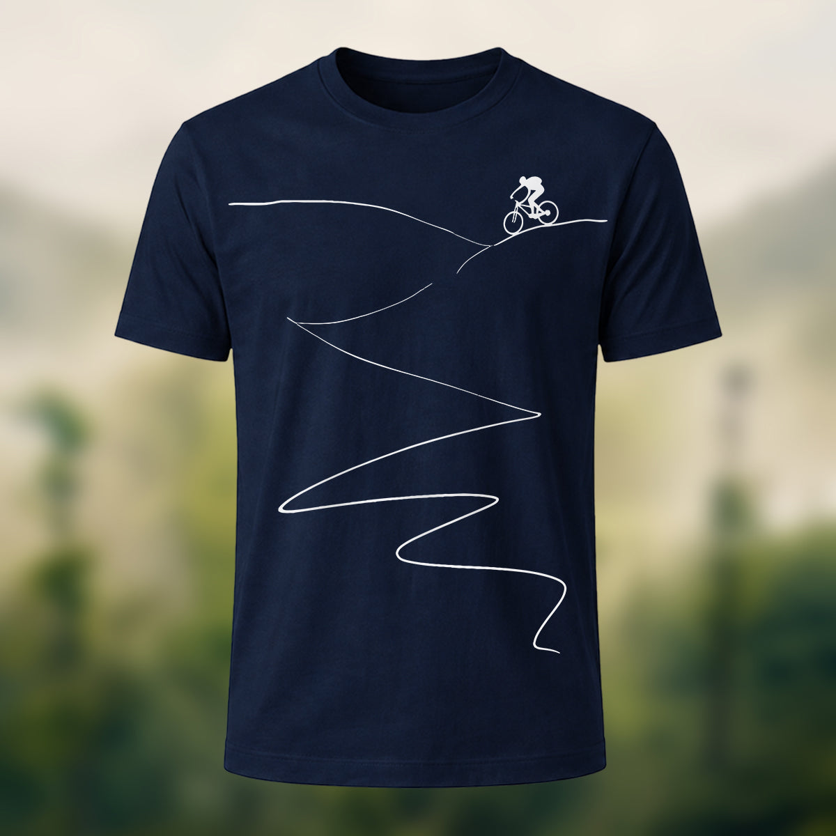 Mountain Biking Printed Outdoor Combed Cotton Tee
