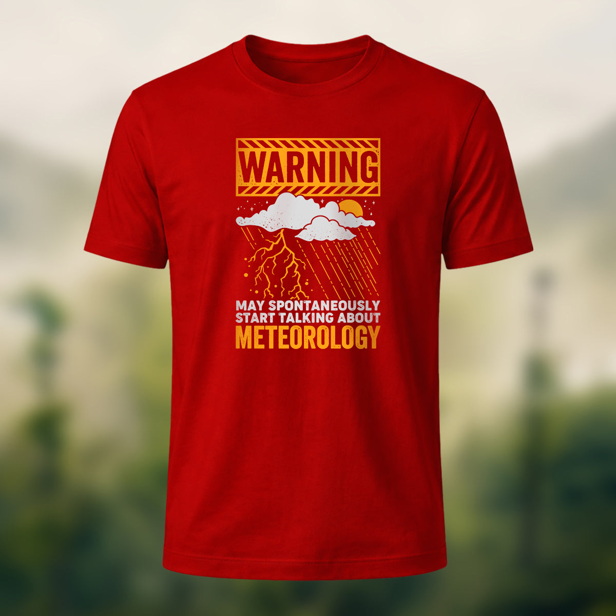 Weather-Themed Print Casual Premium Cotton T-Shirt