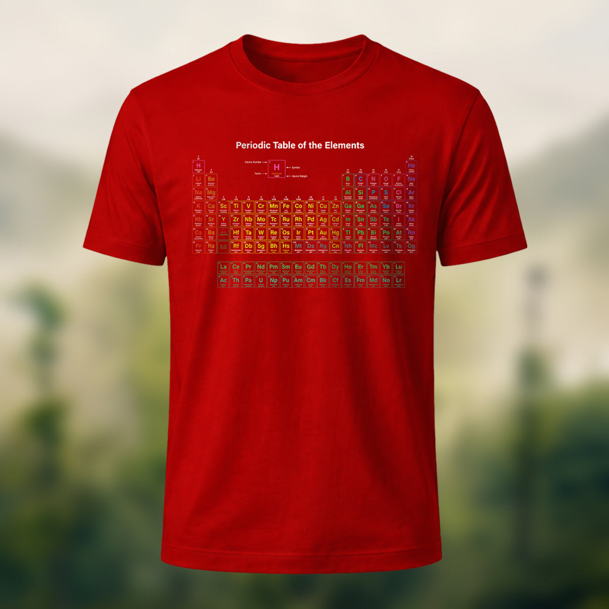 Magic Periodic Table Print Casual Cotton T-Shirt