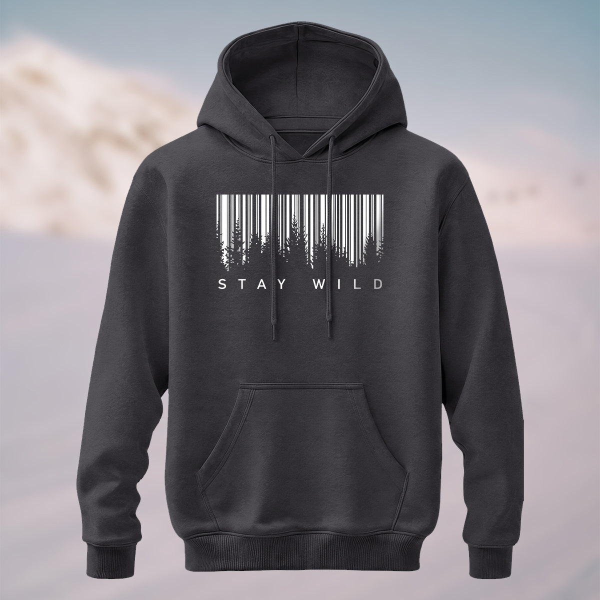 Cotton Made Creative Barcode Print Hoodie