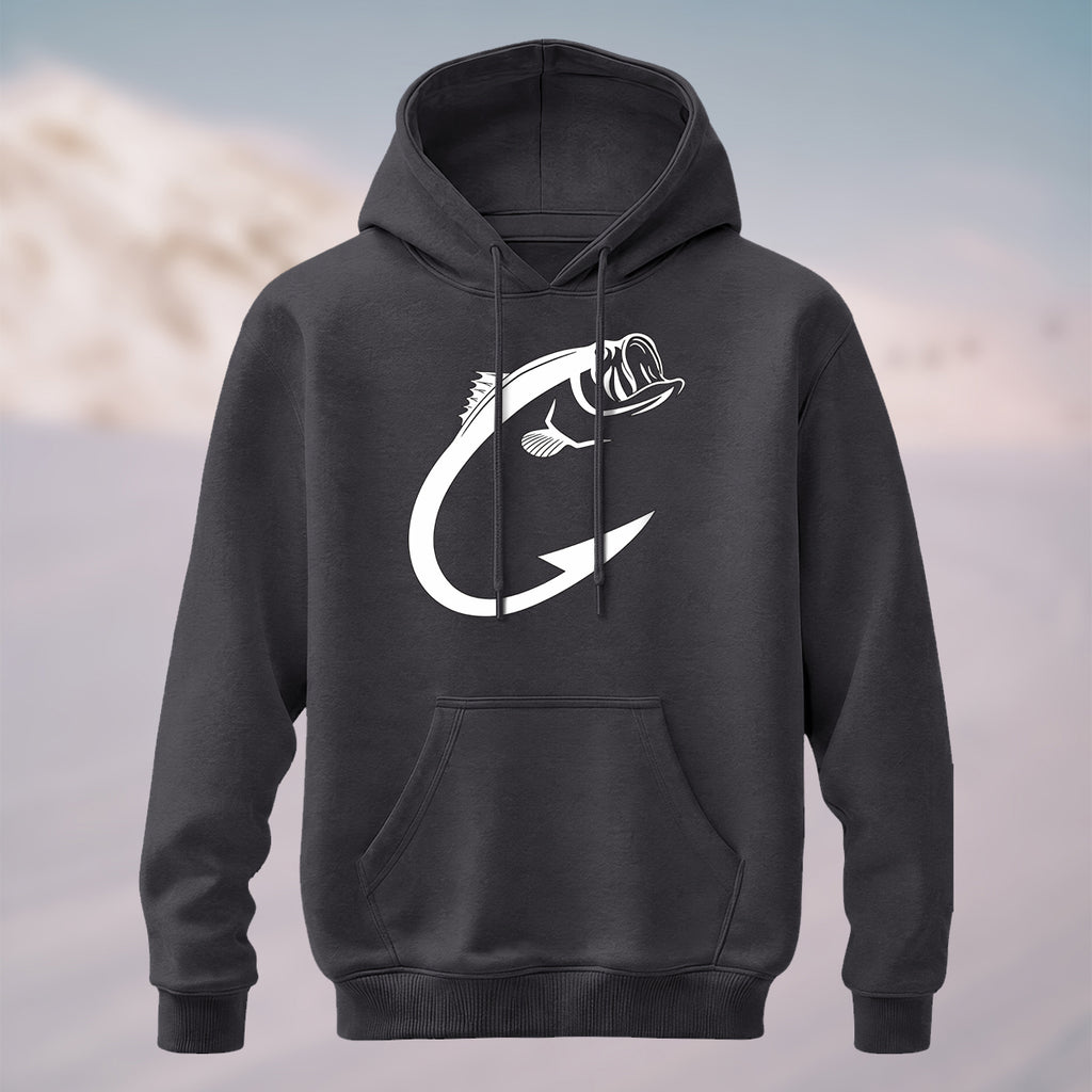 Cotton Made Creative Fish Shaped Hook Print Hoodie