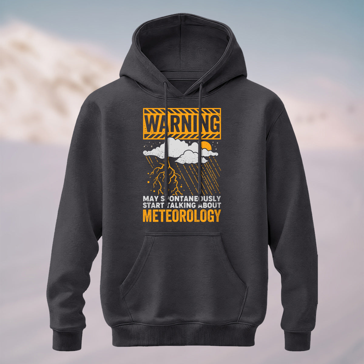 Cotton Made Weather Print Hoodie