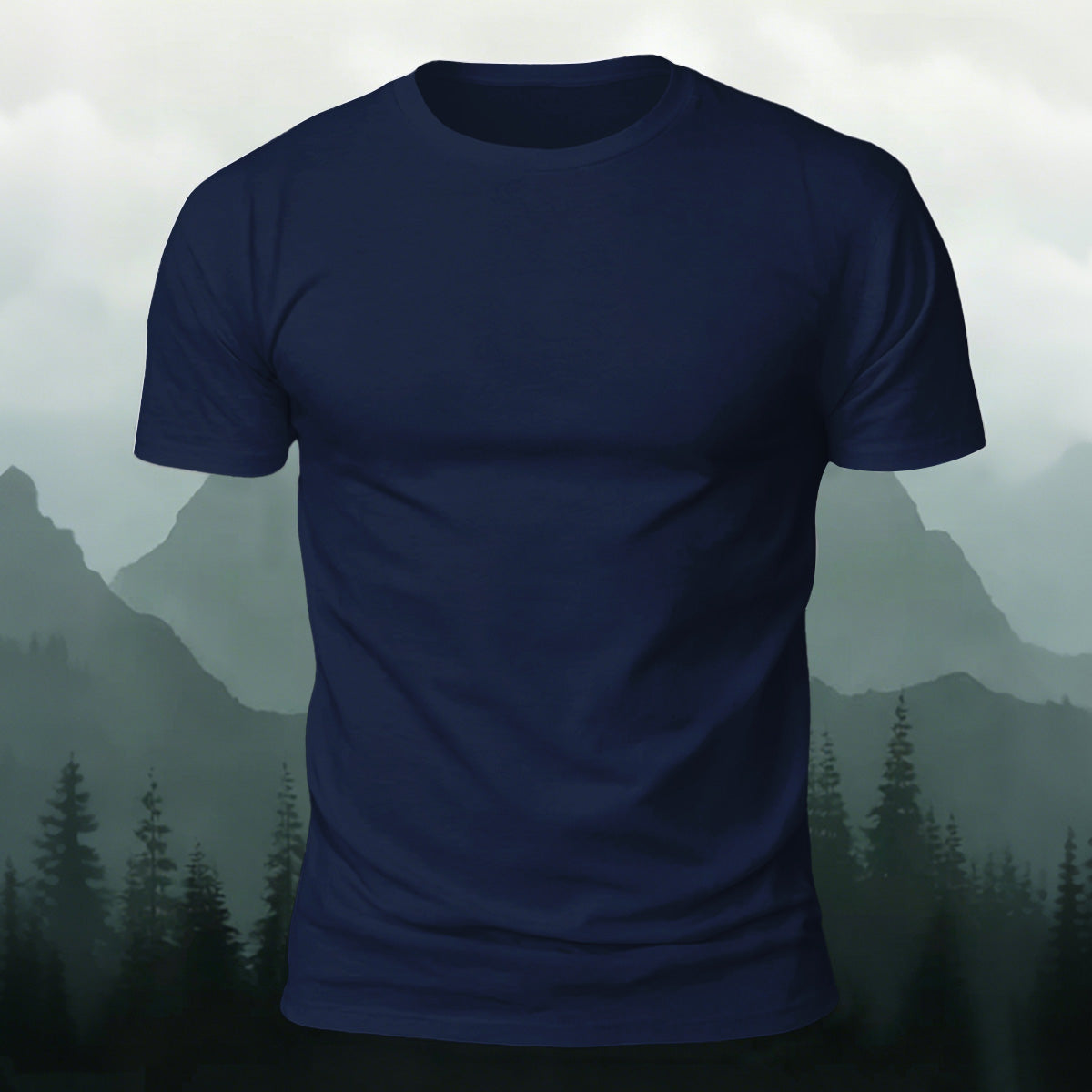 Custom Print Solid Color Short Sleeve Cotton T-shirt