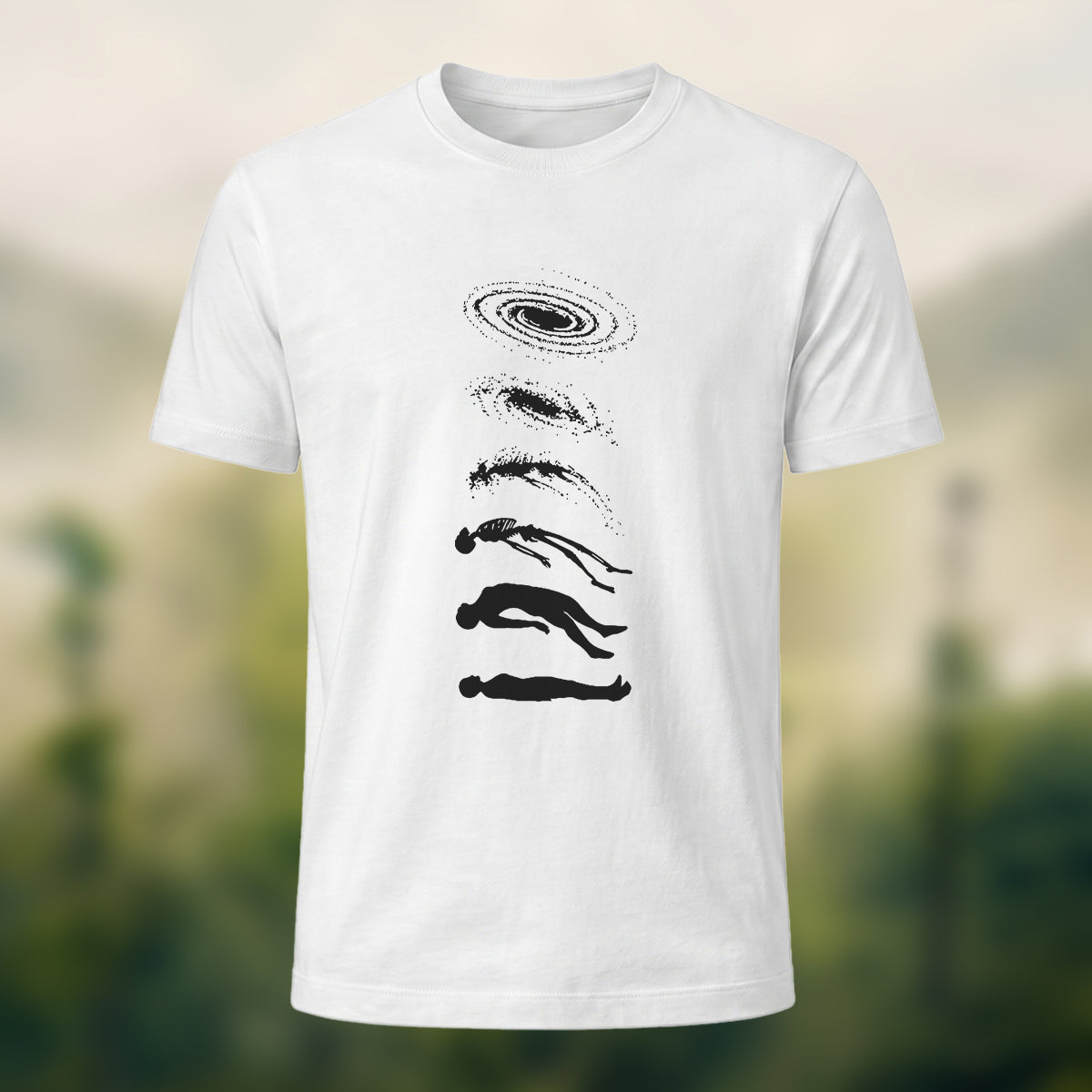 Creative Space Human Evolution Combed Cotton T-Shirt