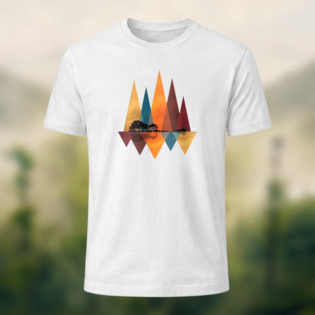 Art Forest Print Casual Cotton T-Shirt