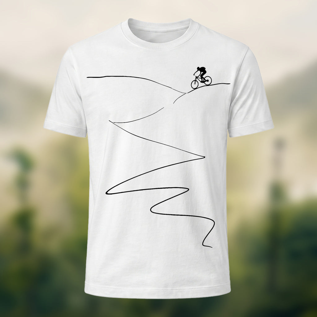 Mountain Biking Printed Outdoor Combed Cotton Tee