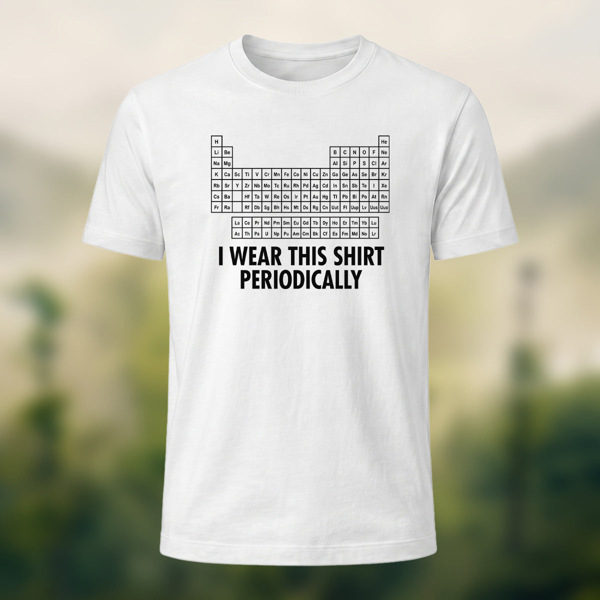 Periodic Table Print Casual Soft Cotton T-Shirt