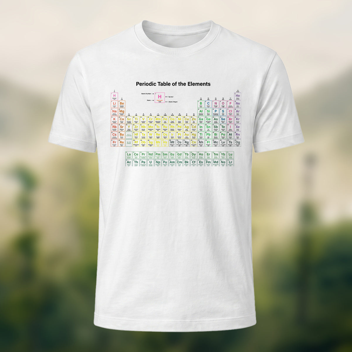 Magic Periodic Table Print Casual Cotton T-Shirt