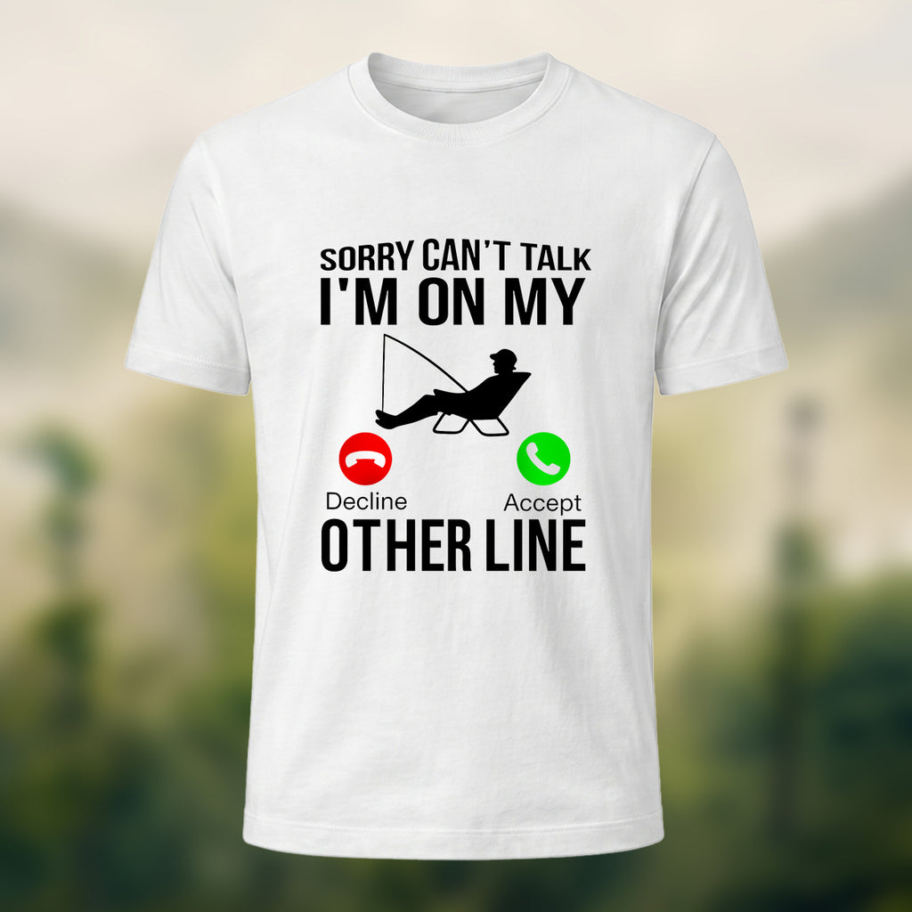 Fishing Obsessed Print Skin-friendly Cotton T-shirt
