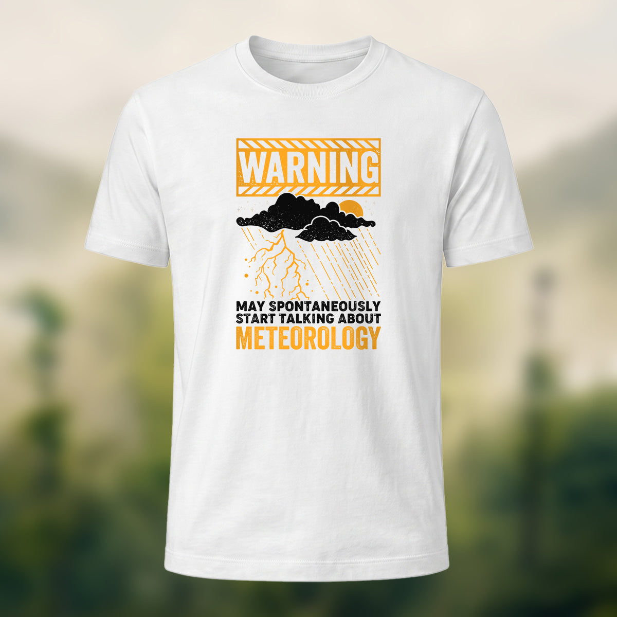 Weather-Themed Print Casual Premium Cotton T-Shirt
