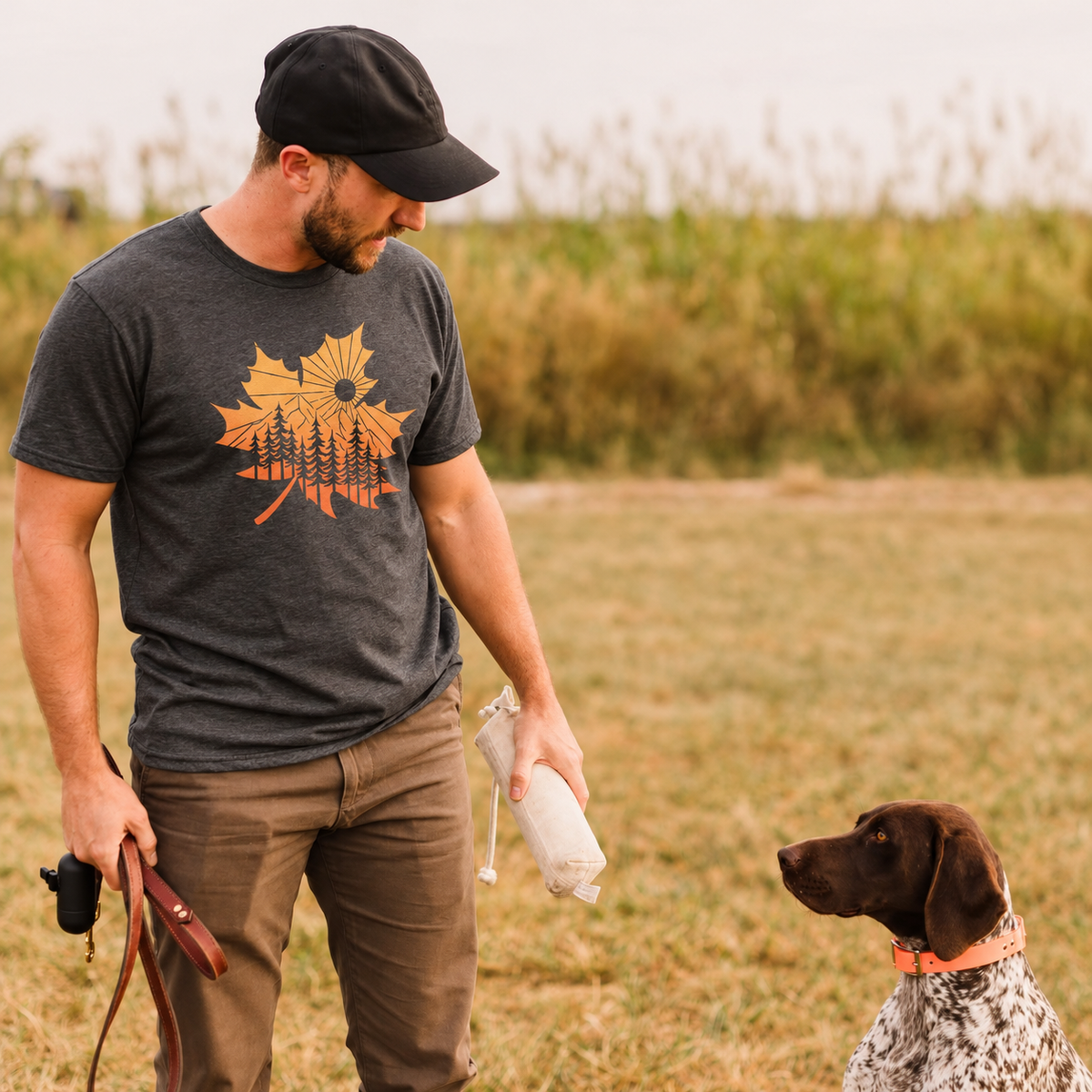 Maple Leaf Forest Premium Cotton T-Shirt