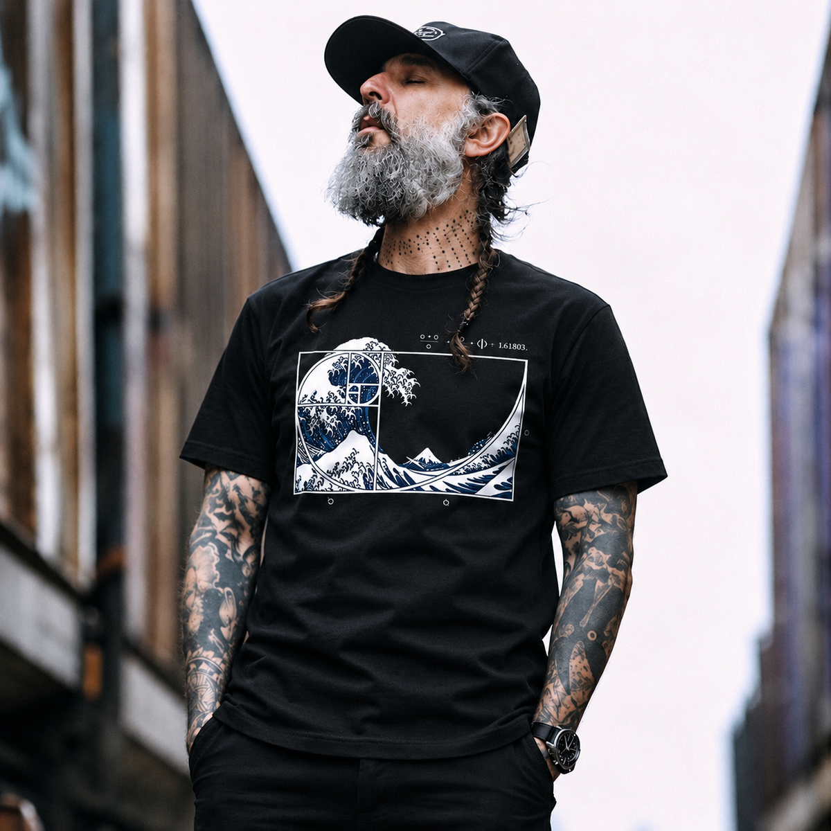Creative Geometric Illustration Print Casual Cotton Tee