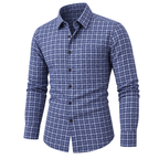 Natural Classic Plaid Button-Down Shirt