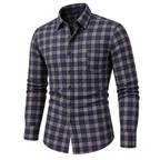 Natural Classic Plaid Button-Down Shirt