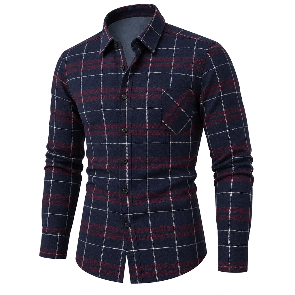 Vintage Classic Plaid Button-Down Shirt