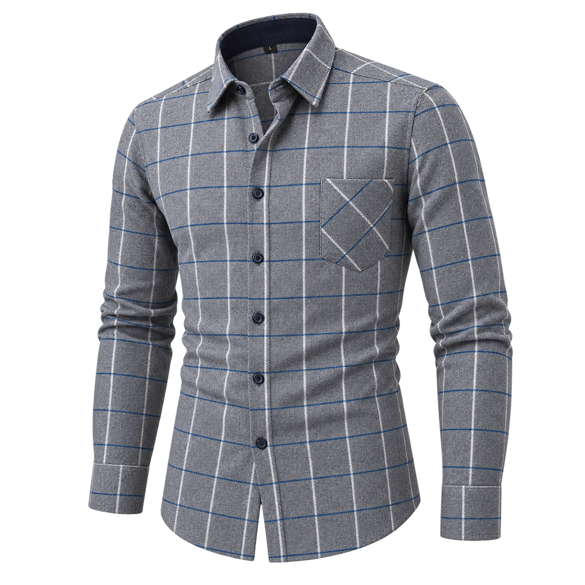 Natural Brushed Plaid Pure Cotton Shirt