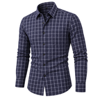 Natural Classic Plaid Button-Down Shirt