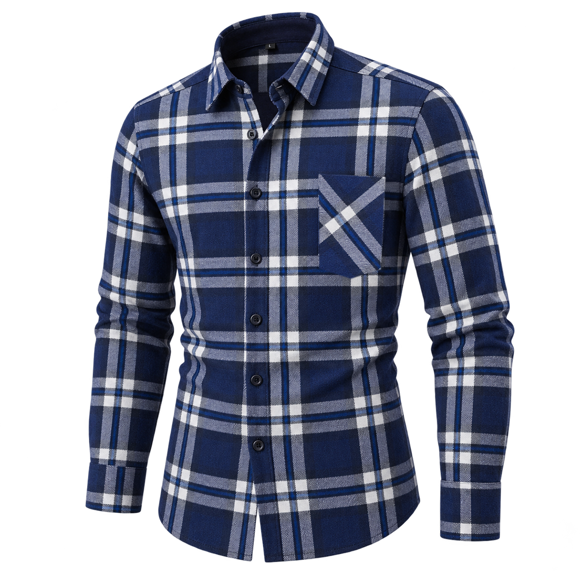 Natural Brushed Plaid Pure Cotton Shirt