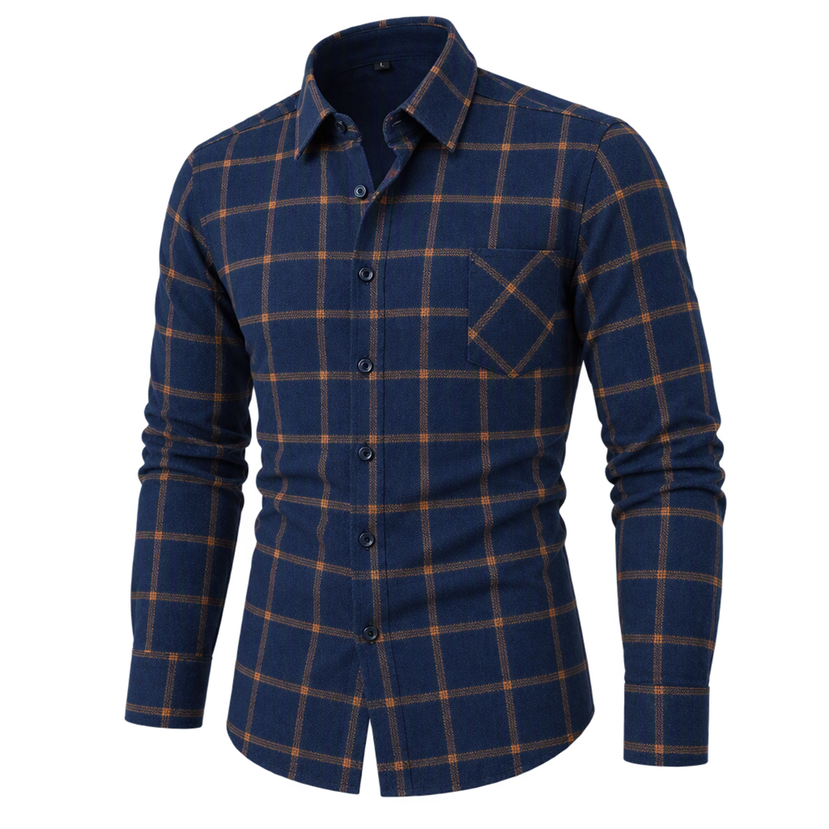 Natural Brushed Plaid Pure Cotton Shirt
