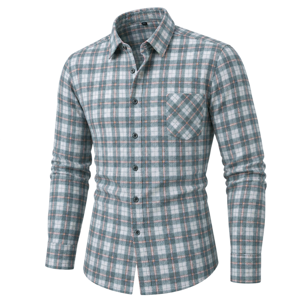 Classic Brushed Plaid Pure Cotton Shirt