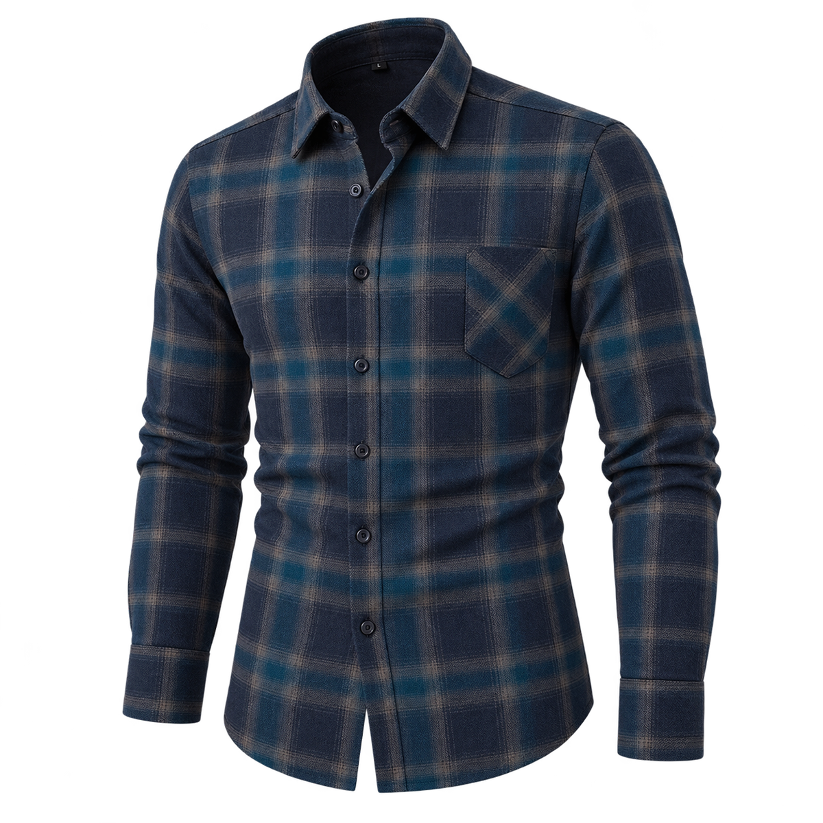 Vintage Brushed Plaid 100% Cotton Shirt