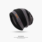 Fall and Winter Versatile Striped Beanie
