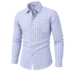 Natural Classic Plaid Button-Down Shirt