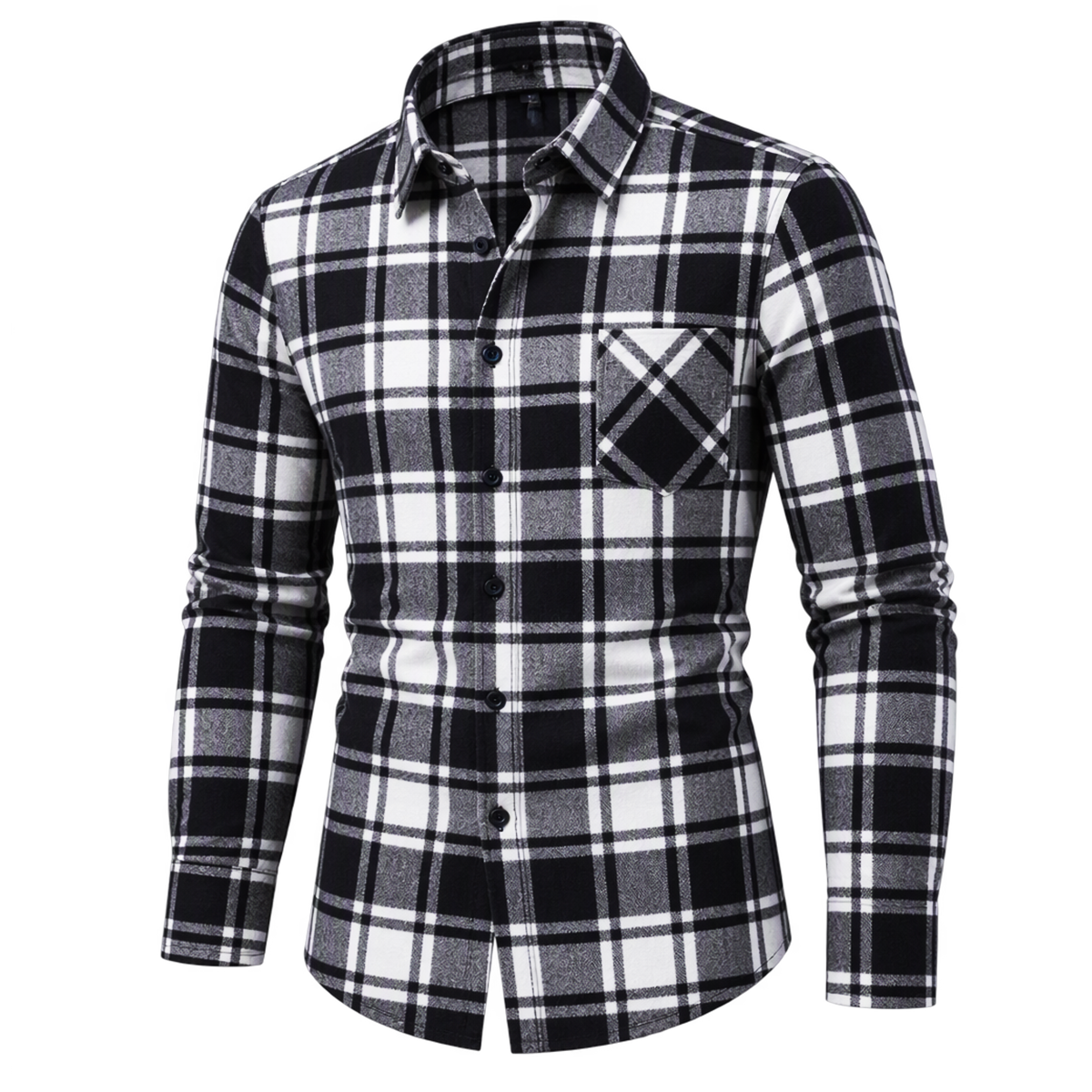 Natural Brushed Plaid Pure Cotton Shirt