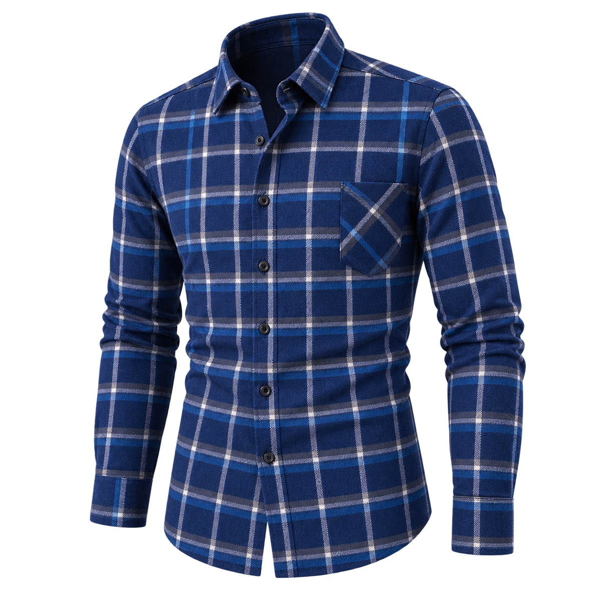 Classic Brushed Plaid Pure Cotton Shirt