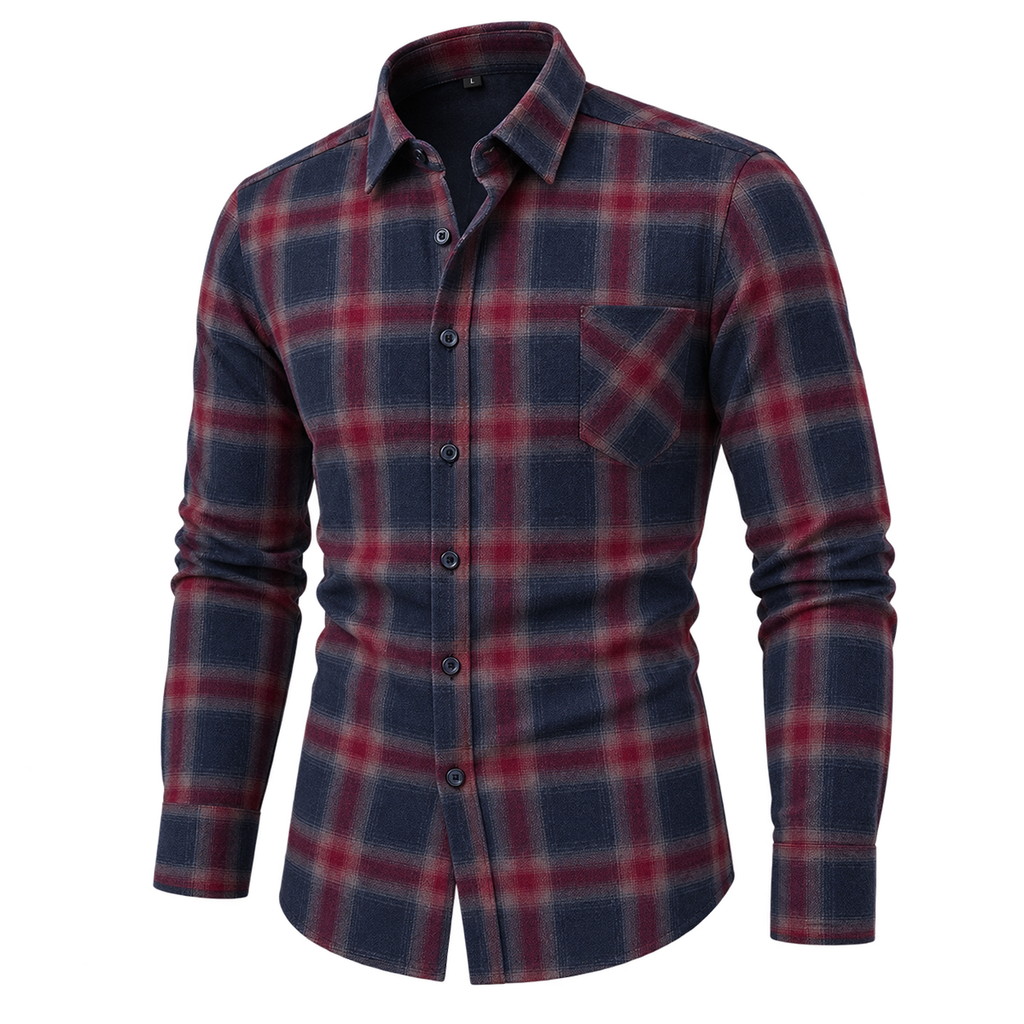 Vintage Brushed Plaid 100% Cotton Shirt
