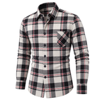 Natural Brushed Plaid Pure Cotton Shirt
