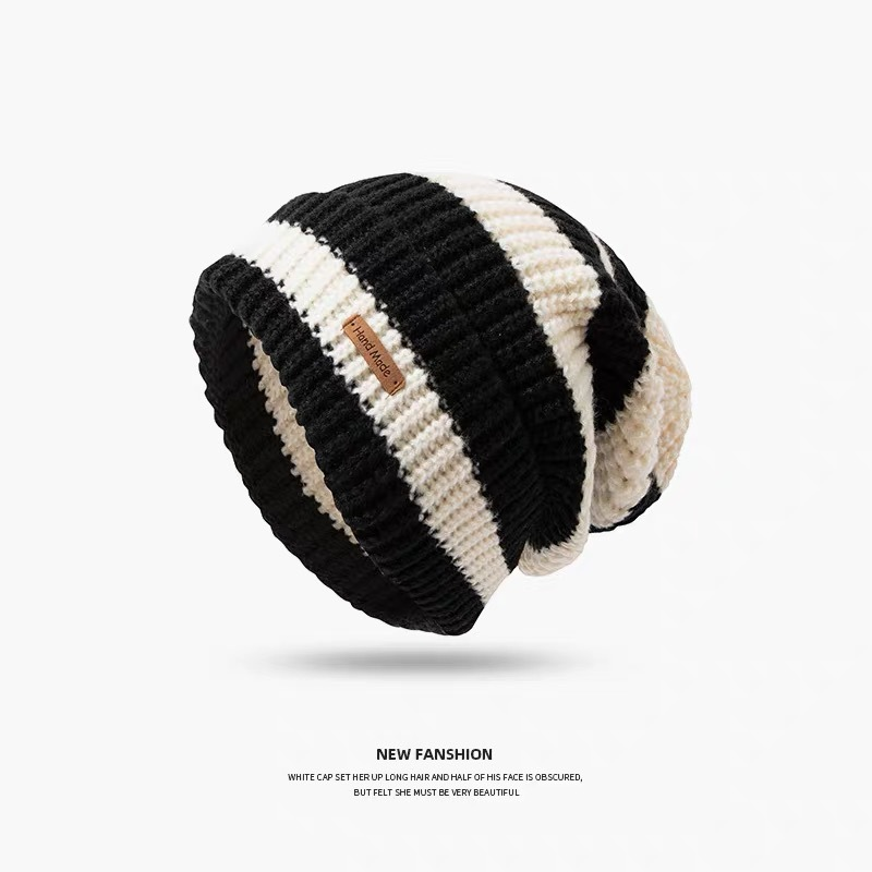 Fall and Winter Versatile Striped Beanie
