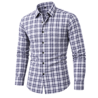 Natural Classic Plaid Button-Down Shirt