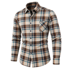 Classic Brushed Plaid Pure Cotton Shirt