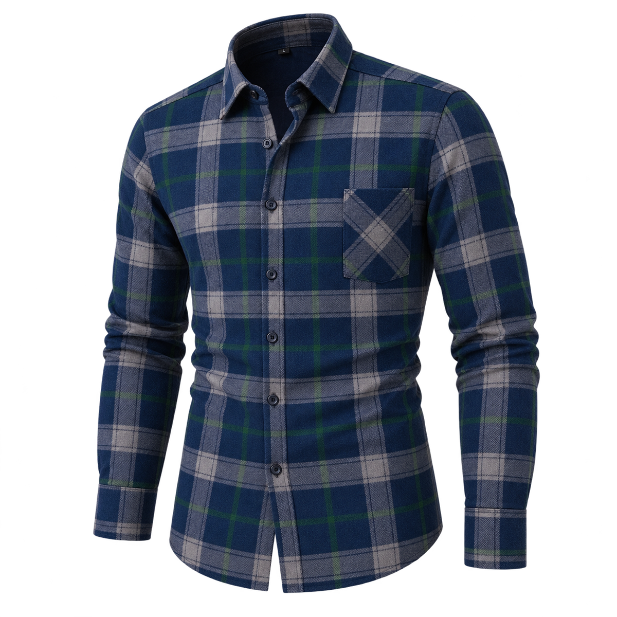 Vintage Brushed Plaid 100% Cotton Shirt