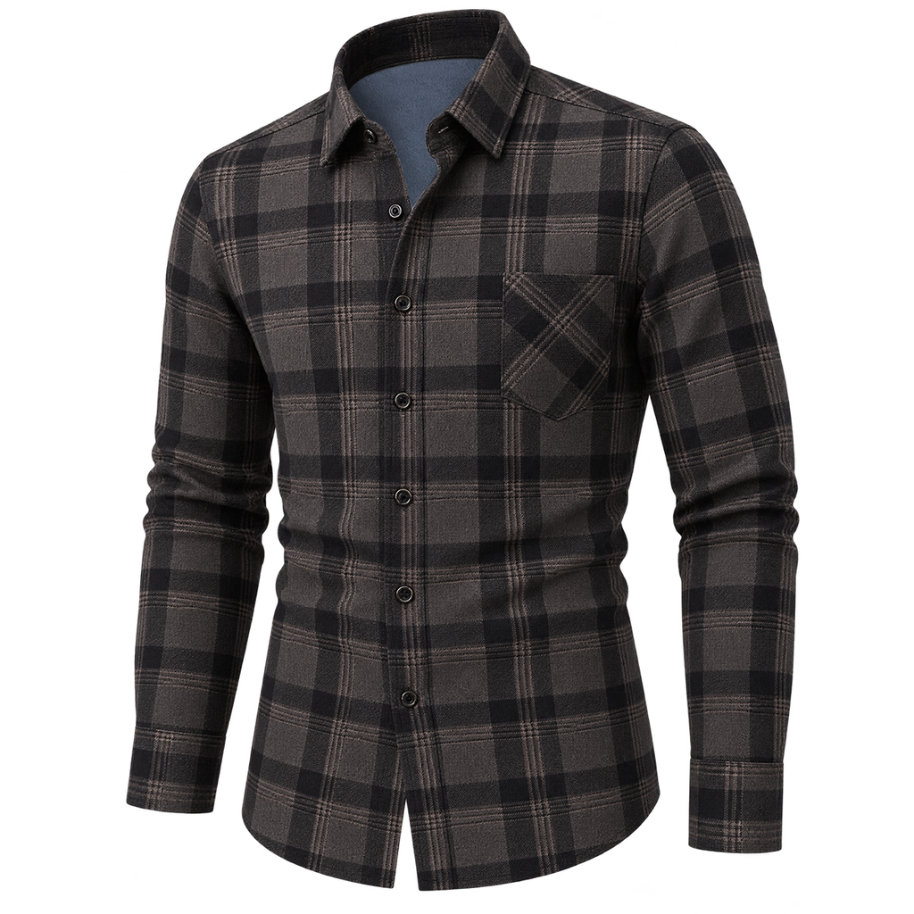 Vintage Classic Plaid Button-Down Shirt