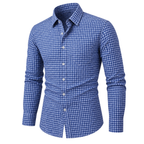 Natural Classic Plaid Button-Down Shirt
